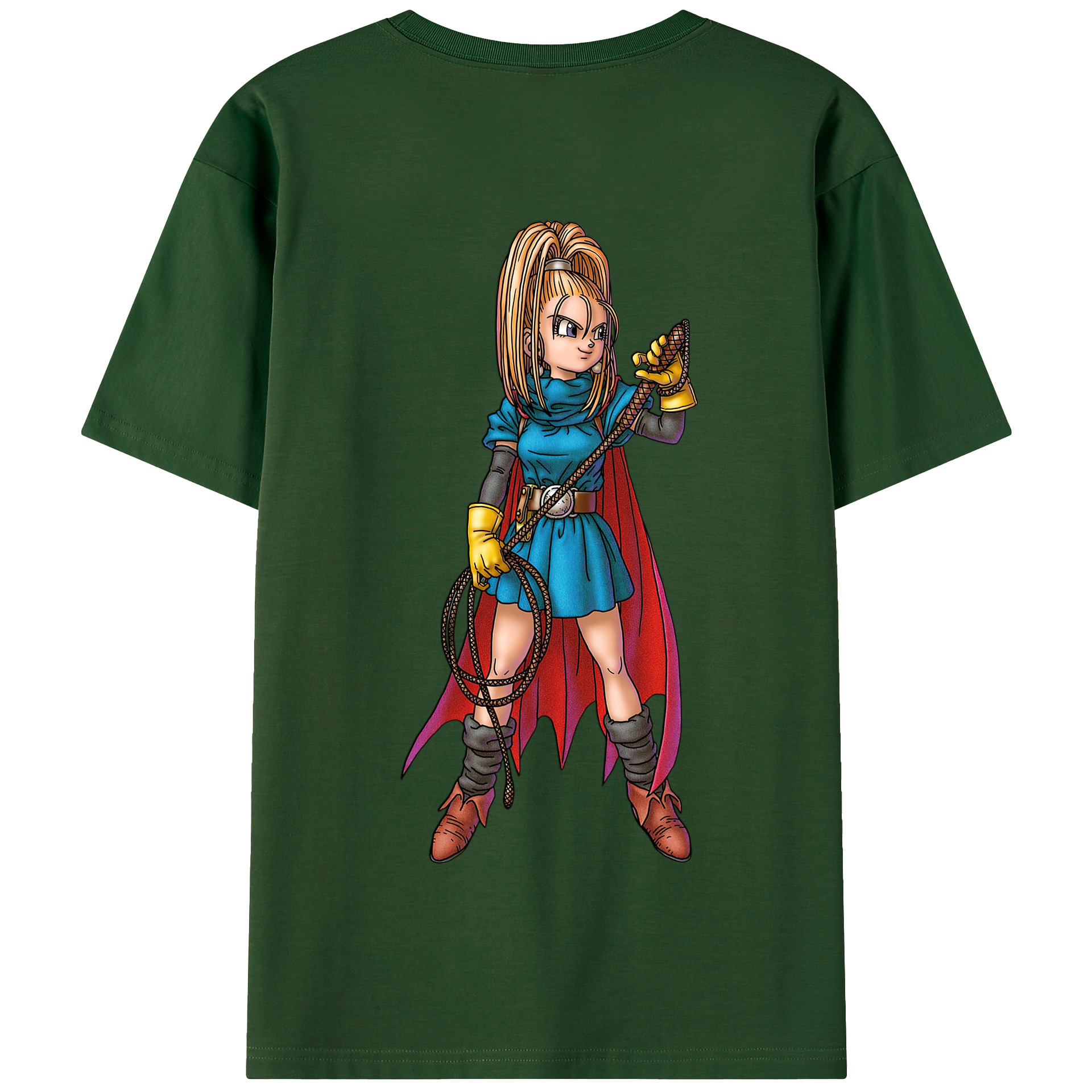 （画像用） ドラゴンクエスト Doragon Kuesuto Dragon Quest 綿100％半袖Tシャツ（背面プリント）